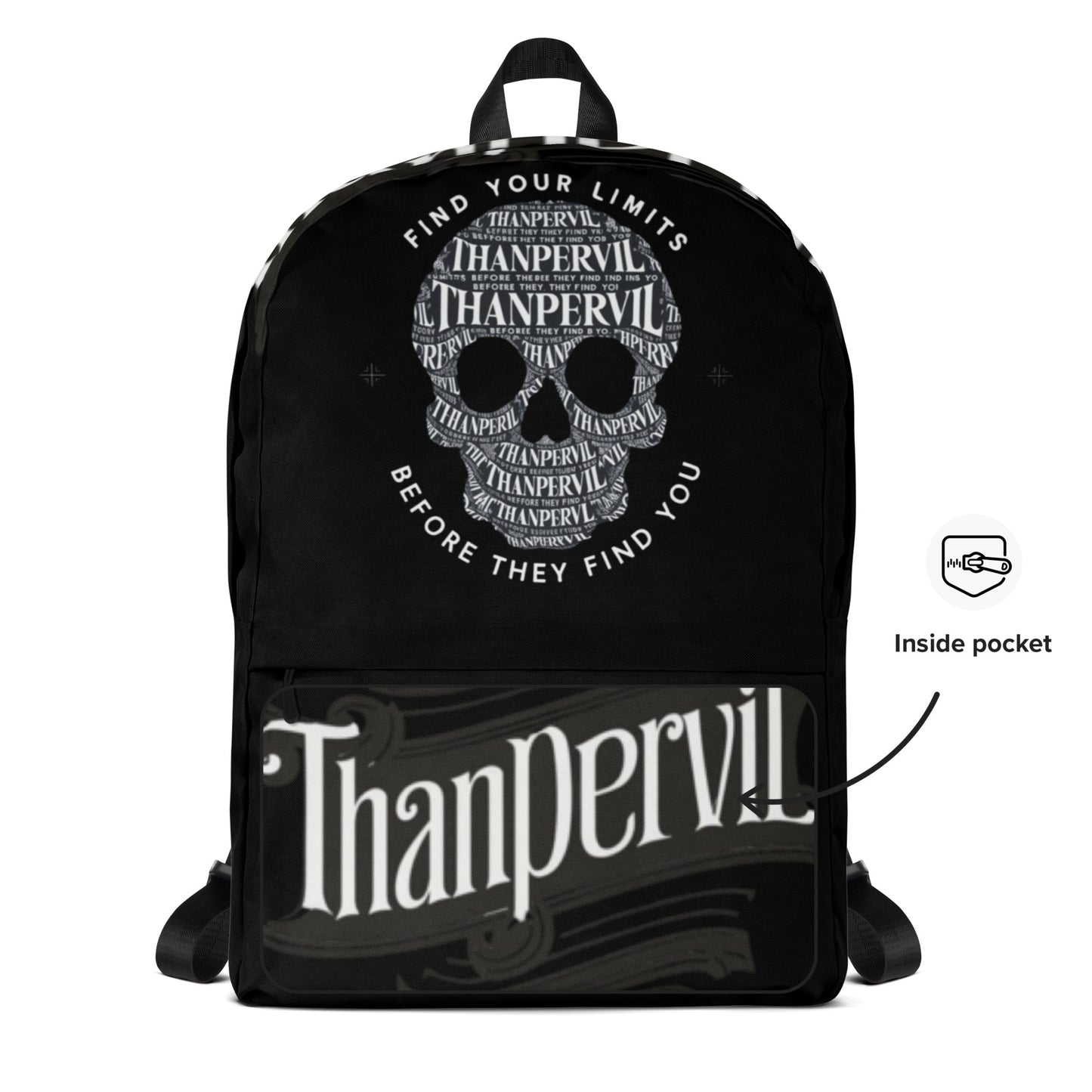 Mochila negra calavera