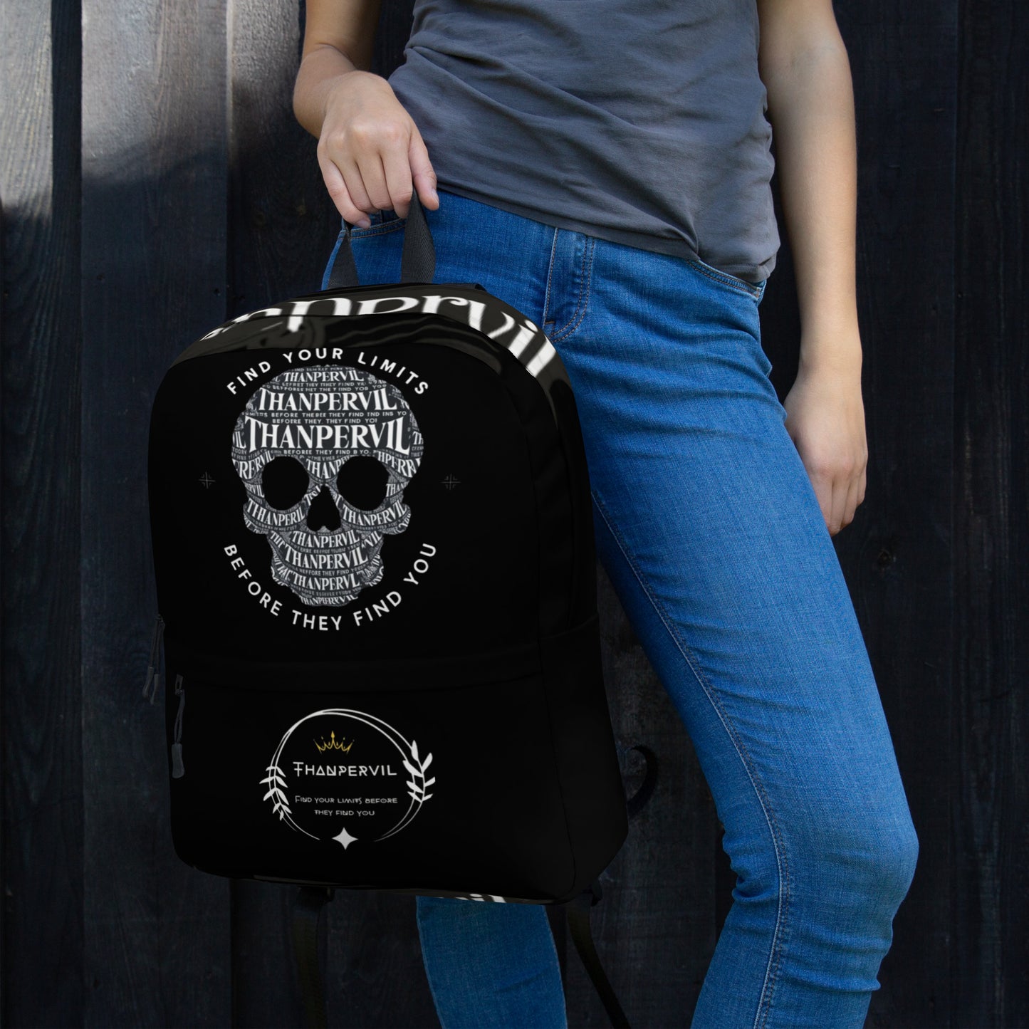 Mochila negra calavera