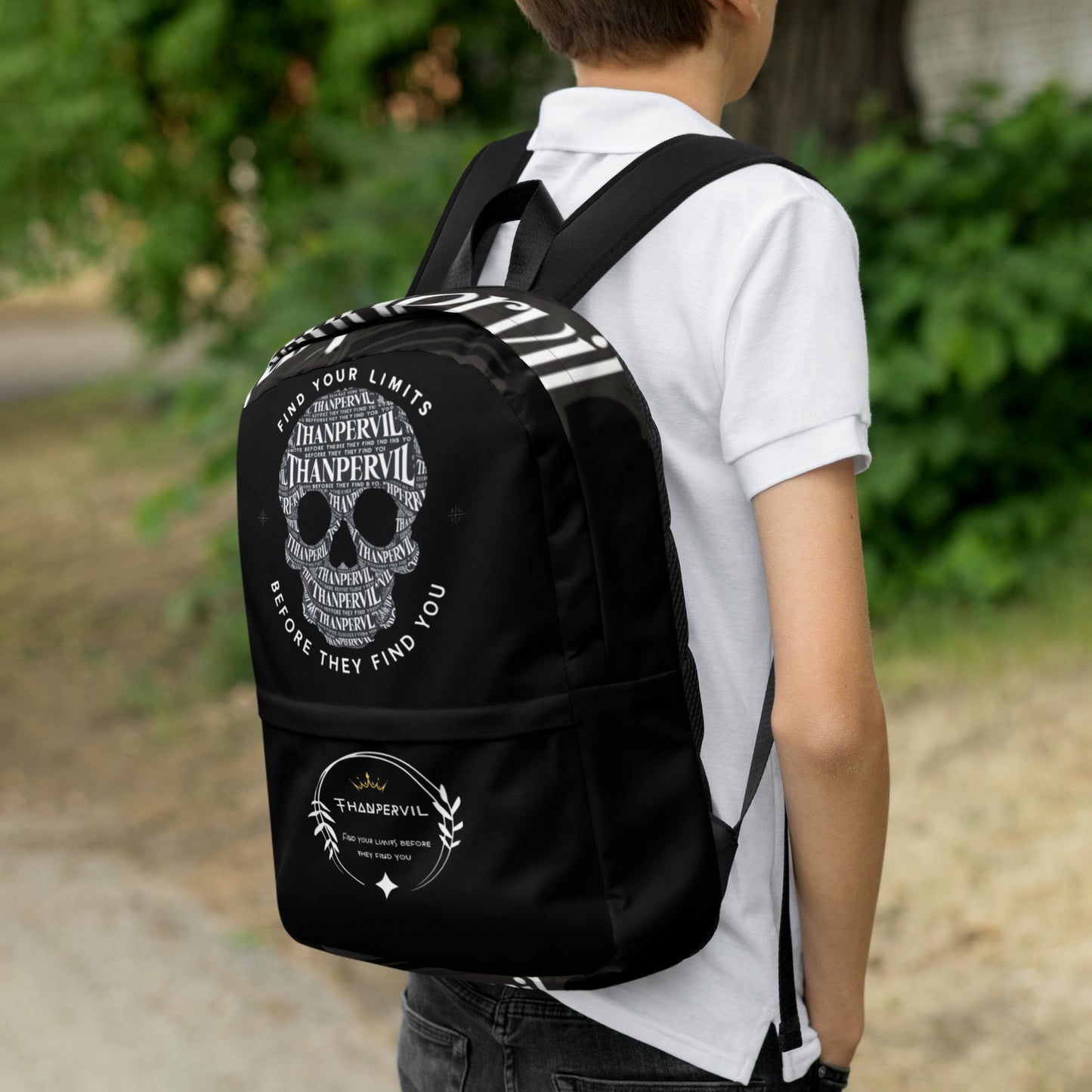 Mochila negra calavera