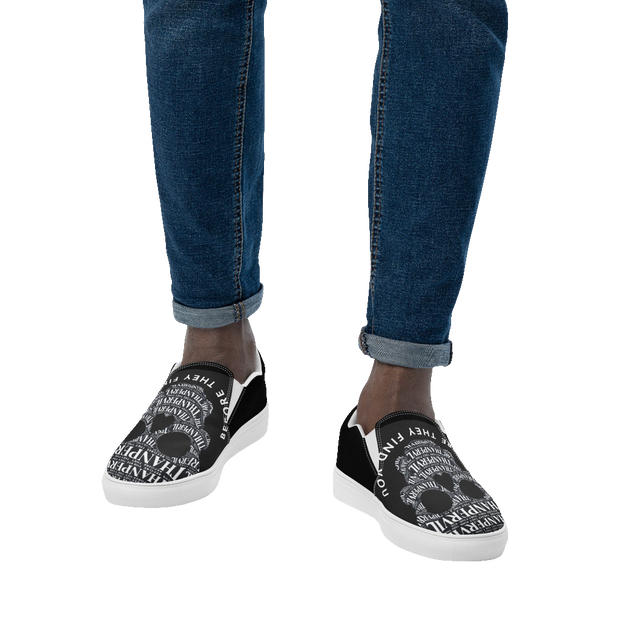 Zapatillas de lona sin cordones para hombre.