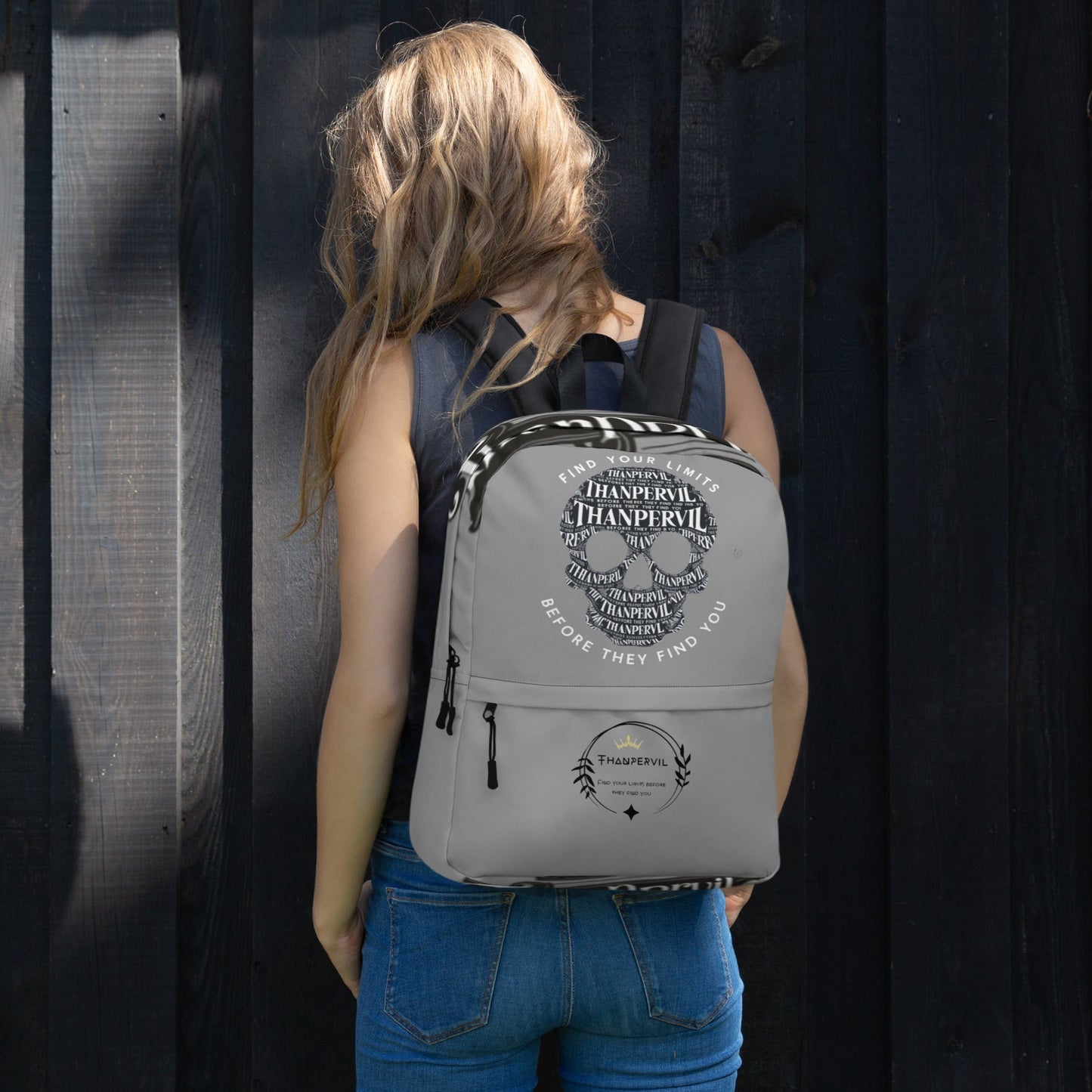 Mochila gris calavera - Thanpervil shop online