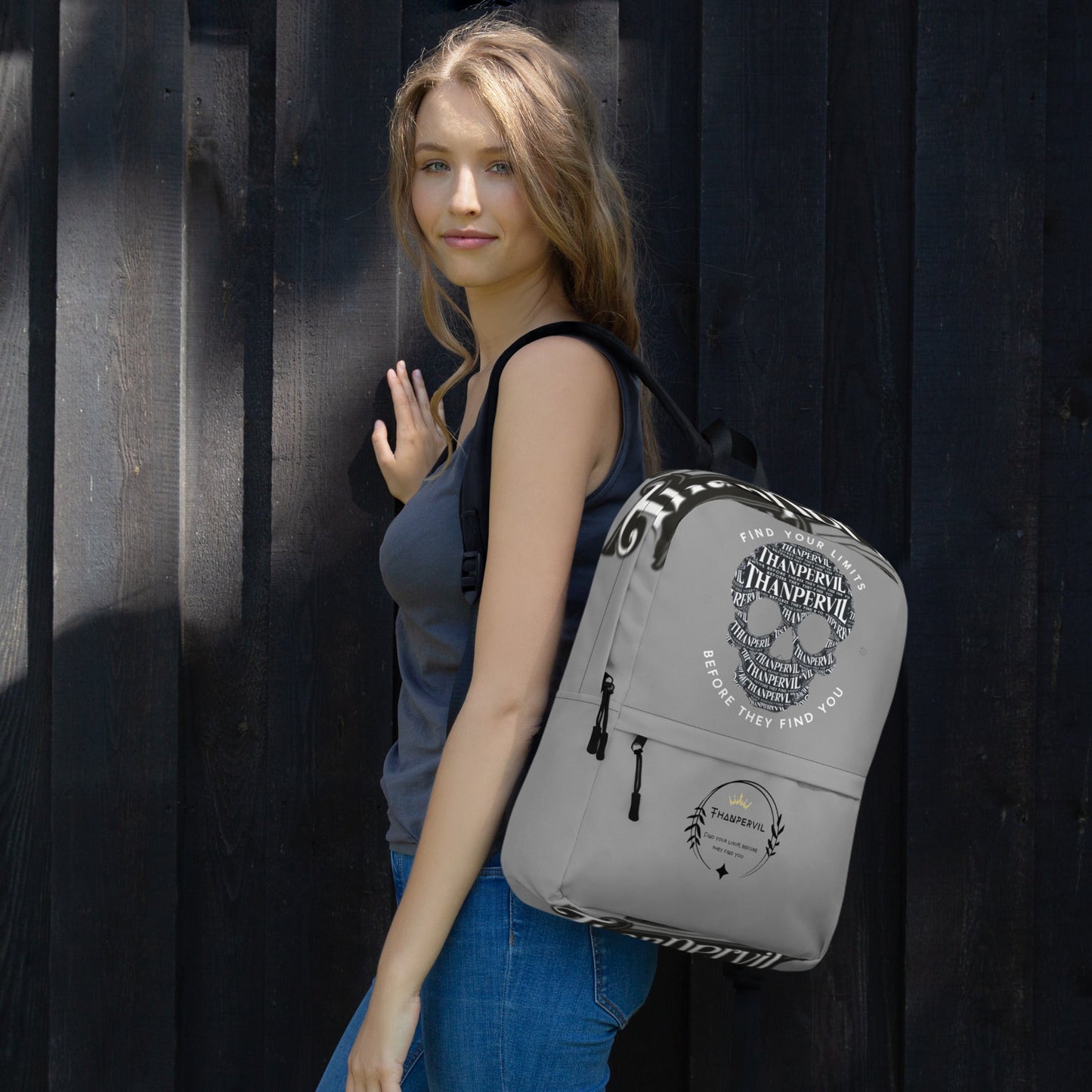 Mochila gris calavera - Thanpervil shop online