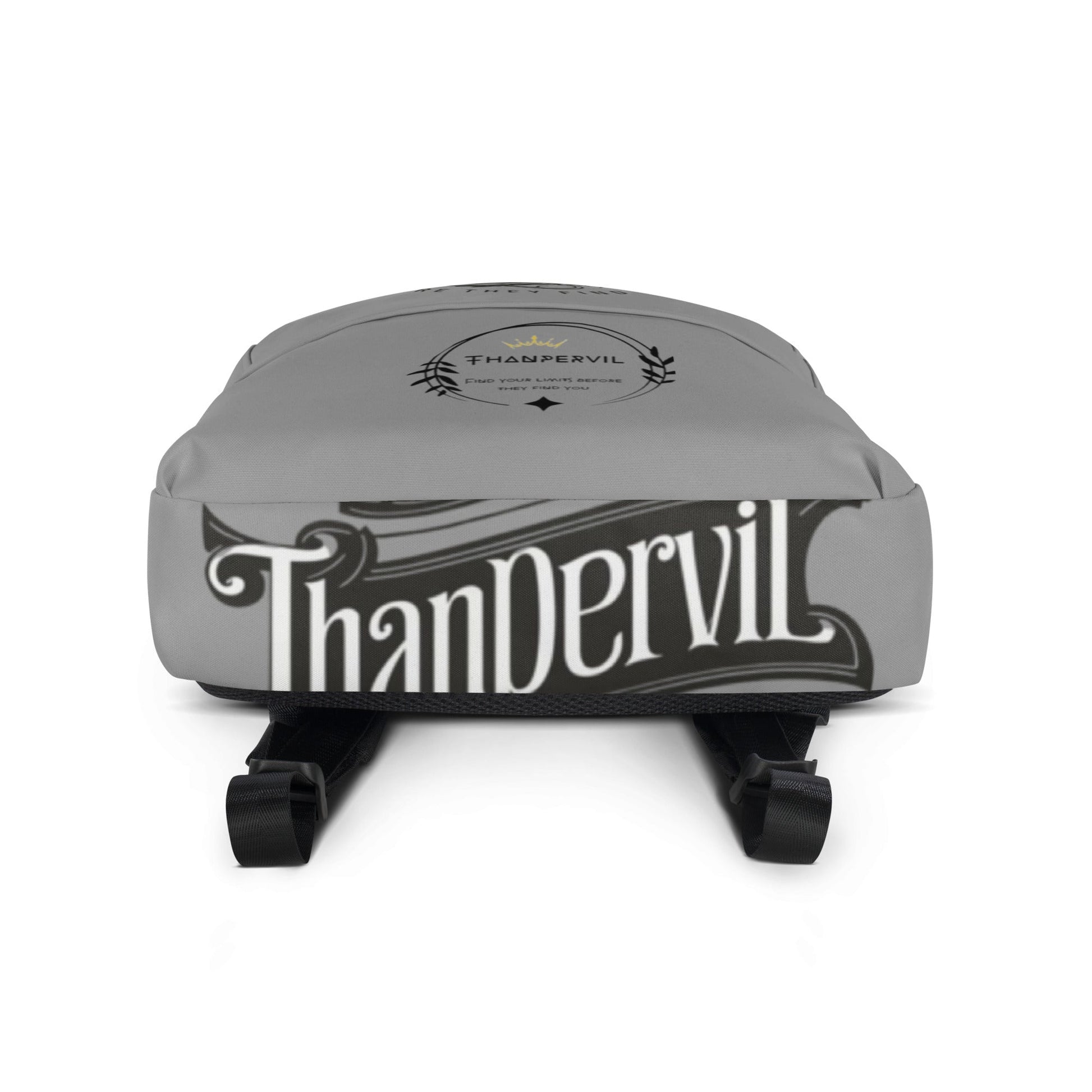 Mochila gris marca y slogan - Thanpervil shop online