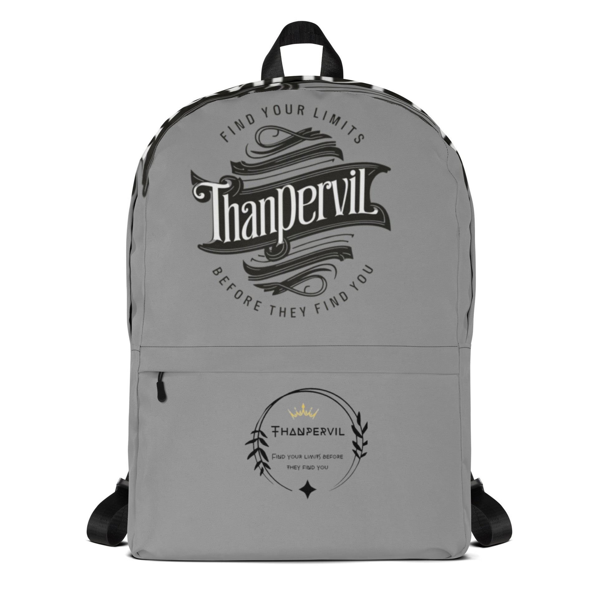 Mochila gris marca y slogan - Thanpervil shop online