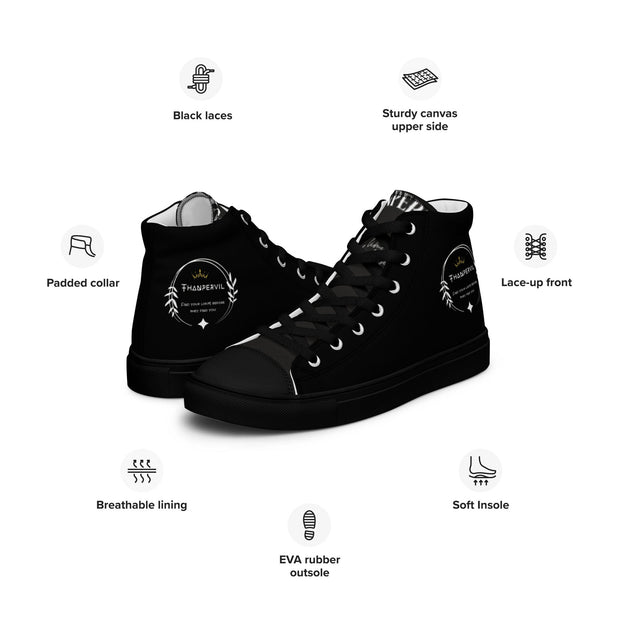 Women’s high top canvas shoes - Thanpervil shop online